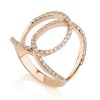 טבעת Riri – זהב ורוד 14K - תכשיטי זהב מעוצבים - תכשיטי זהב משובצים - טבעת שאנל - טבעת זהב זולה - טבעות זולות לאישה