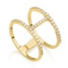 טבעת פרפקשן- זהב צהוב 14K - טבעת זהב -תכשיטי זהב מעוצבים - תכשיטי זהב משובצים - טבעת זהב - טבעת זהב משובצת