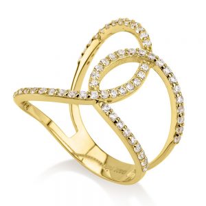 טבעת Yonce - זהב צהוב 14K