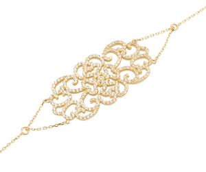צמיד קמילה – זהב צהוב 14K- תכשיטי זהב - תכשיטי זהב מעוצבים - צמידי זהב - צמידי זהב משובצים- צמידי זהב מעוצבים