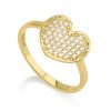טבעת זהב-טבעת לב-טבעת מתנה-מתנה ליום אהבה-מתנה לוולנטיין-תכשיט מתנה-טבעת במבצע-טבעת בזול