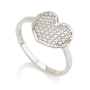 טבעת זהב-טבעת לב- מתנה לוולנטיין-מתנה ליום האהבה-תכשיט למתנה-טבעת זהב