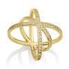 טבעת אינגלנד – זהב צהוב 14K - תכשיטי זהב מעוצבים - תכשיטי זהב משובצים - טבעות זהב - טבעת איקס - טבעת משובצת