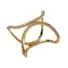 טבעת HALF MOON זהב צהוב 14K- טבעות זהב מעוצבות