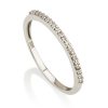 טבעת יהלומים SECOND זהב לבן 14K-טבעות יהלומים-טבעות חצי נישואין
