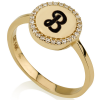 טבעת זהב חותם עגול - טבעות חריטה