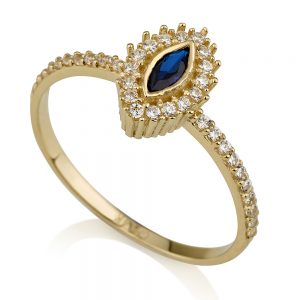 טבעת ג'וזפין רויאל- זהב צהוב 14K