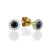 עגילי יהלומים-עגילים צמודים-עגילים עם אבן חן-עגילי ספיר-עגיל שמש