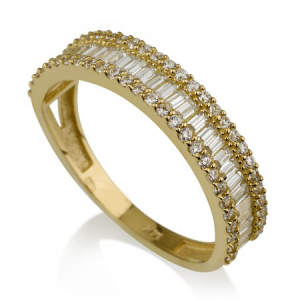 טבעת פריז - זהב צהוב 14K