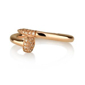 טבעת יהלומים מסמר - זהב 14K