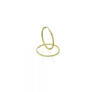 עגילי חישוק מעוטרים זהב צהוב 14K גודל XS-עגילי זהב מעוצבים-עגילי חישוק