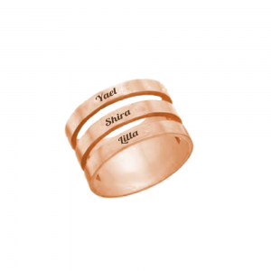 טבעת תלת זהב וורוד- SHOPPING IL- טבעות- טבעות חריטה