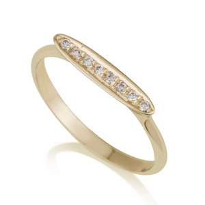 טבעת יהלומים קורטני- זהב 14K