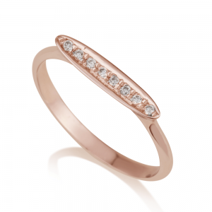 טבעת יהלומים קורטני- זהב 14K