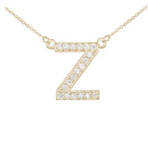 שרשרת יהלומים Z - זהב 14K